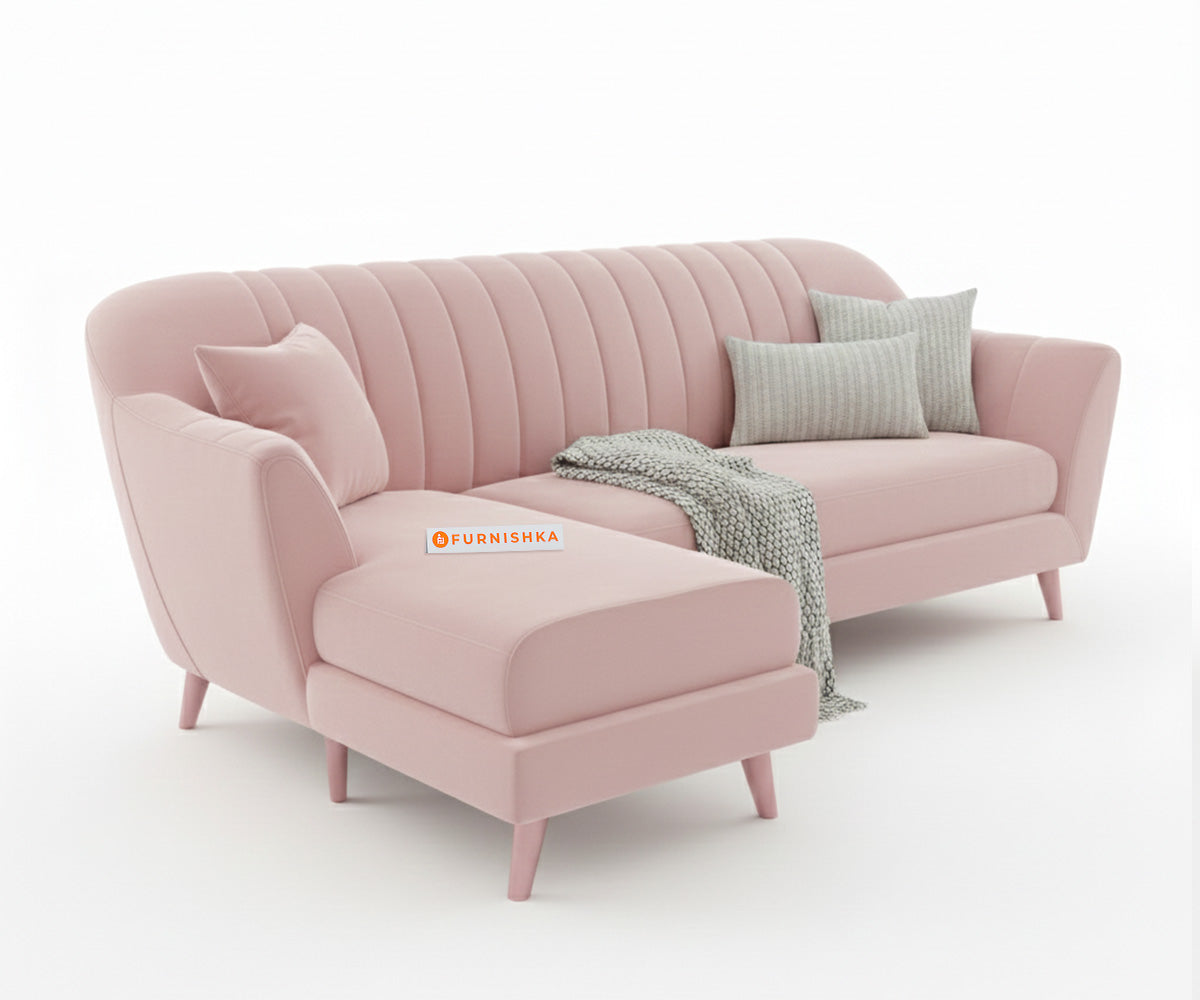 Marco 2 Seater L Shape Sofa LHS - Flamingo Pink - Furnishka