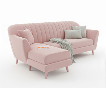 Marco 2 Seater L Shape Sofa LHS - Flamingo Pink - Furnishka