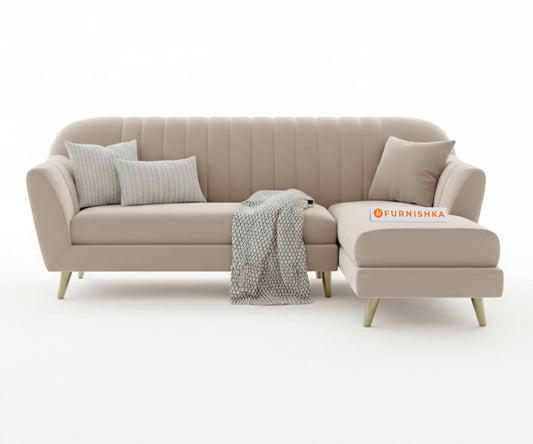 Marco 2 Seater L Shape Sofa RHS - Light Beige - Furnishka