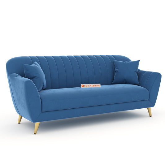 Marco 3+1+1 Seater Sofa Set - Blue - Furnishka