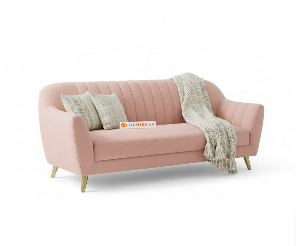 Marco 3+1+1 Seater Sofa Set - Flamingo Pink - Furnishka 