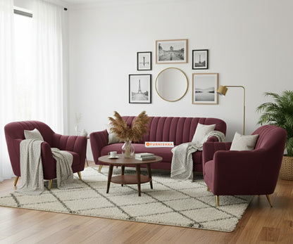 Marco 3+1+1 Seater Sofa Set - Red Wine - Furnishka