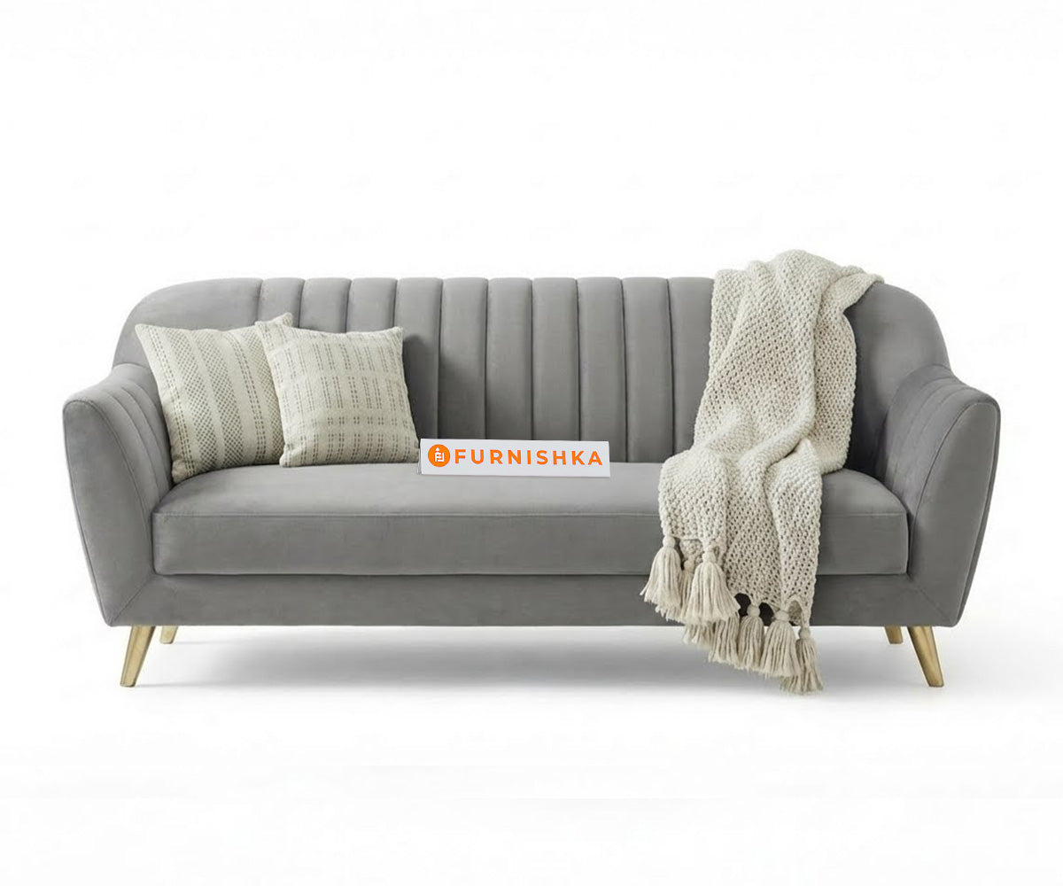 Marco 3+1+1 Seater Sofa Set -  Trout Grey - Furnishka 