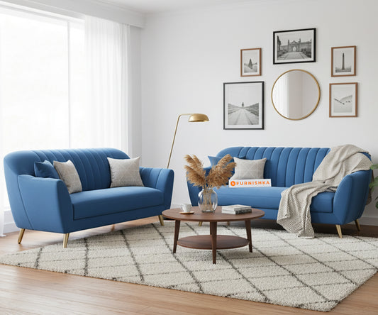 Marco 3+2 Seater Sofa Set - Blue - Furnishka