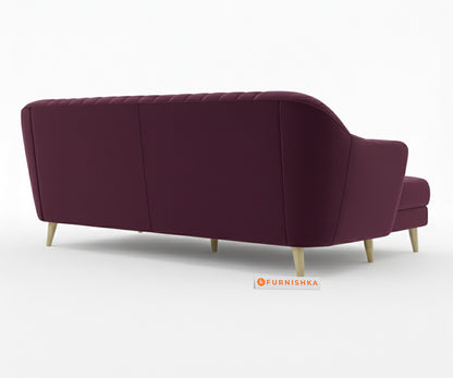 Marco 3 Seater L Shape Sofa LHS - Red Wine - Furnishka