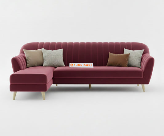 Marco 3 Seater L Shape Sofa LHS - Red Wine - Furnishka