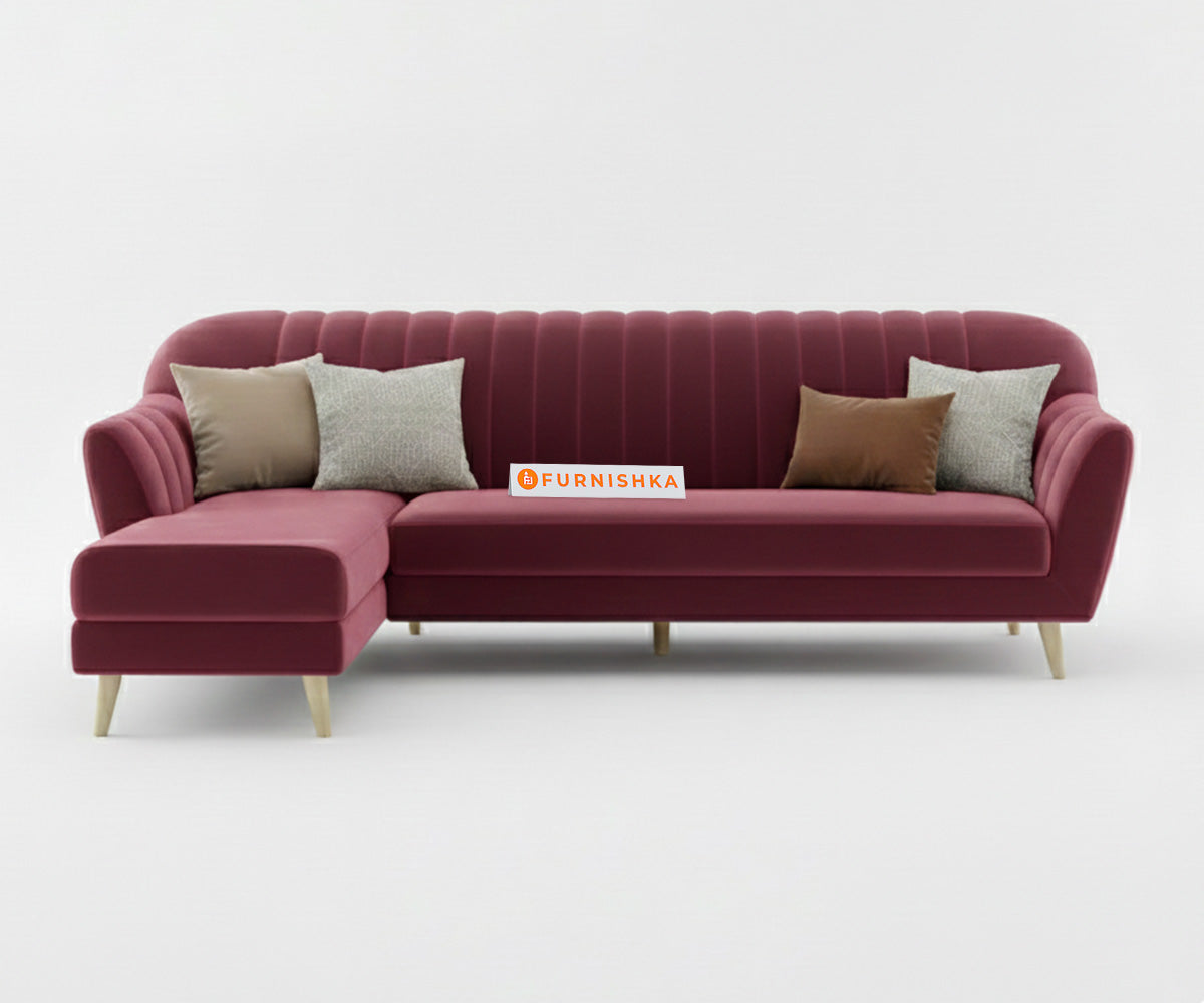 Marco 3 Seater L Shape Sofa LHS - Red Wine - Furnishka