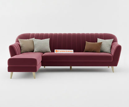 Marco 3 Seater L Shape Sofa LHS - Red Wine - Furnishka