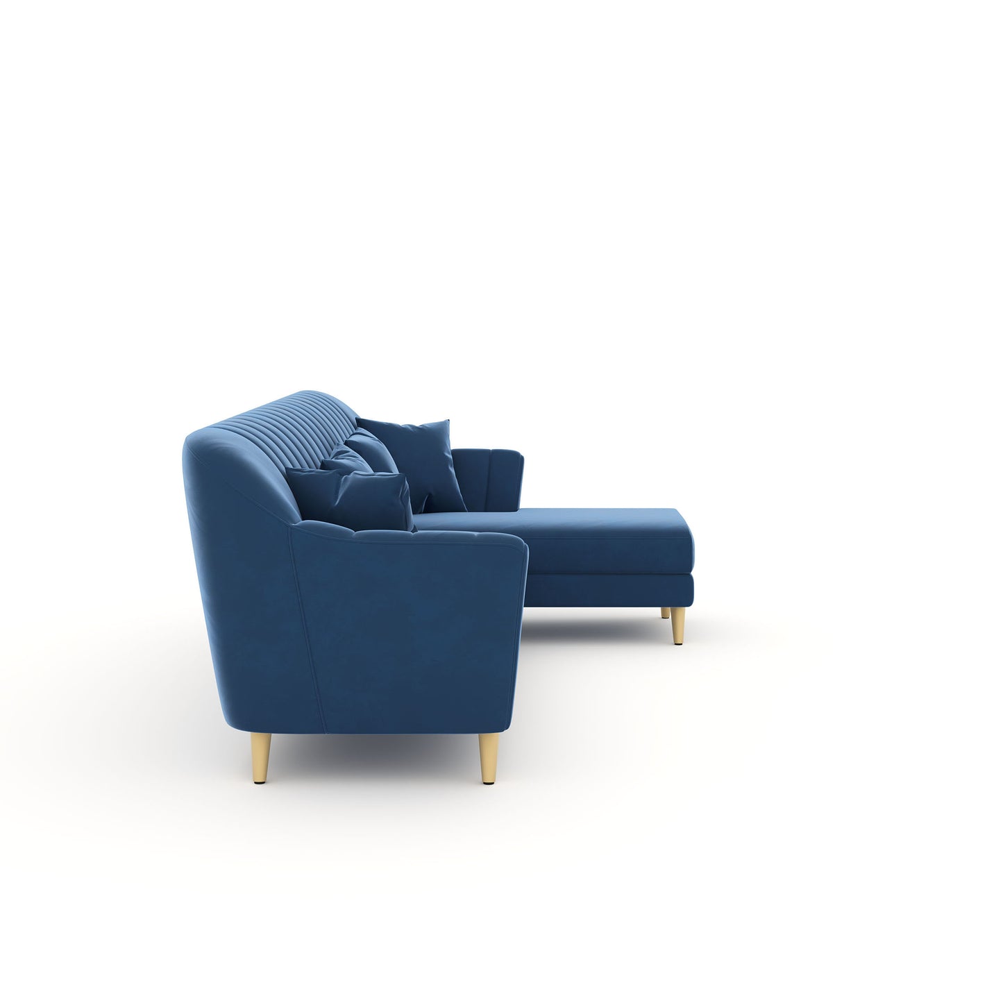Marco 3 Seater L Shape Sofa RHS - Blue - Furnishka