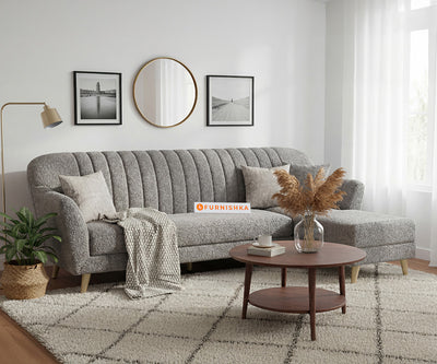 Marco 3 Seater L Shape Sofa with Anthology Fabric Space Grey - RHS