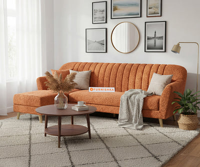 Marco 3 Seater L Shape Sofa with Anthology Fabric Orange - LHS
