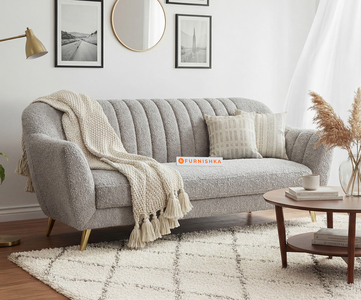 Marco 3 Seater Sofa Set With Anthology Fabric  Space Grey - Furnishka