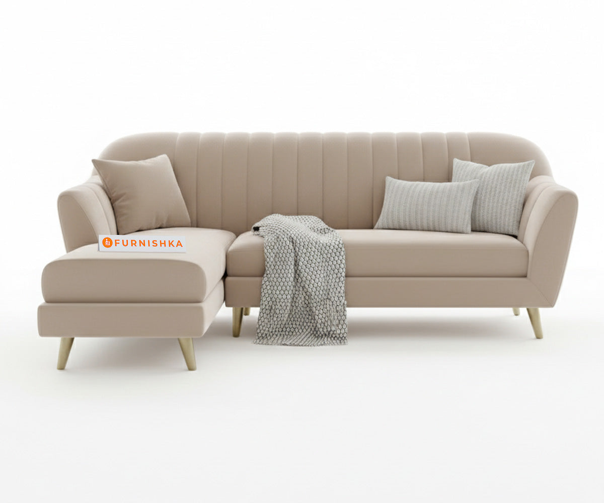 Marco Sectional Sofa 2+L LHS - Light Beige - Furnishka 