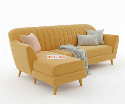 Marco Sectional Sofa 2+L LHS Mustard Yellow - Furnishka 