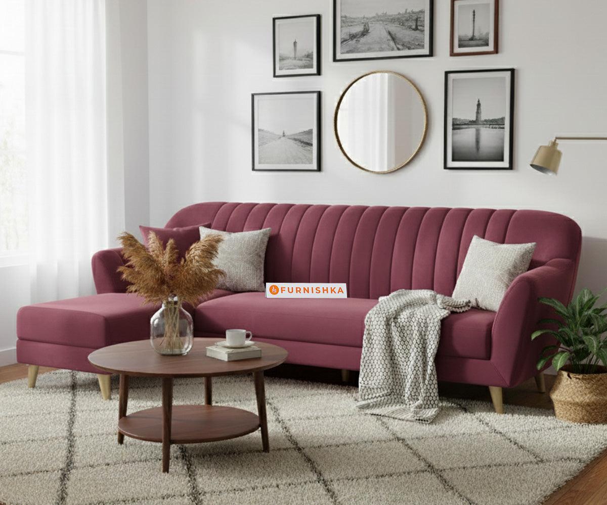 Marco Sectional Sofa 2+L LHS - Red Wine - Furnishka 