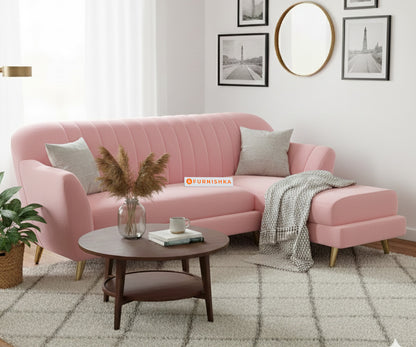 Marco Sectional Sofa 2+L RHS - Flamingo Pink - Furnishka 