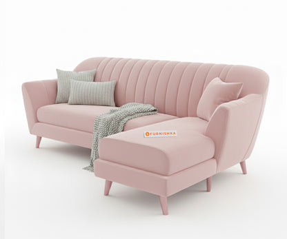 Marco Sectional Sofa 2+L RHS - Flamingo Pink - Furnishka 