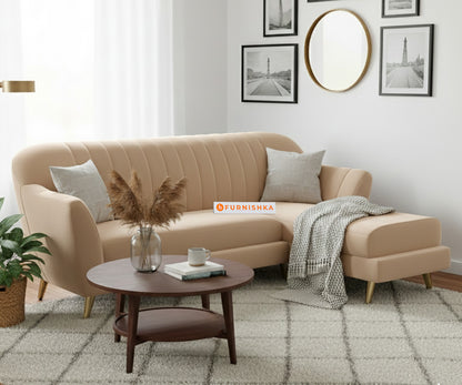 Marco Sectional Sofa 2+L RHS - Light Beige - Furnishka 