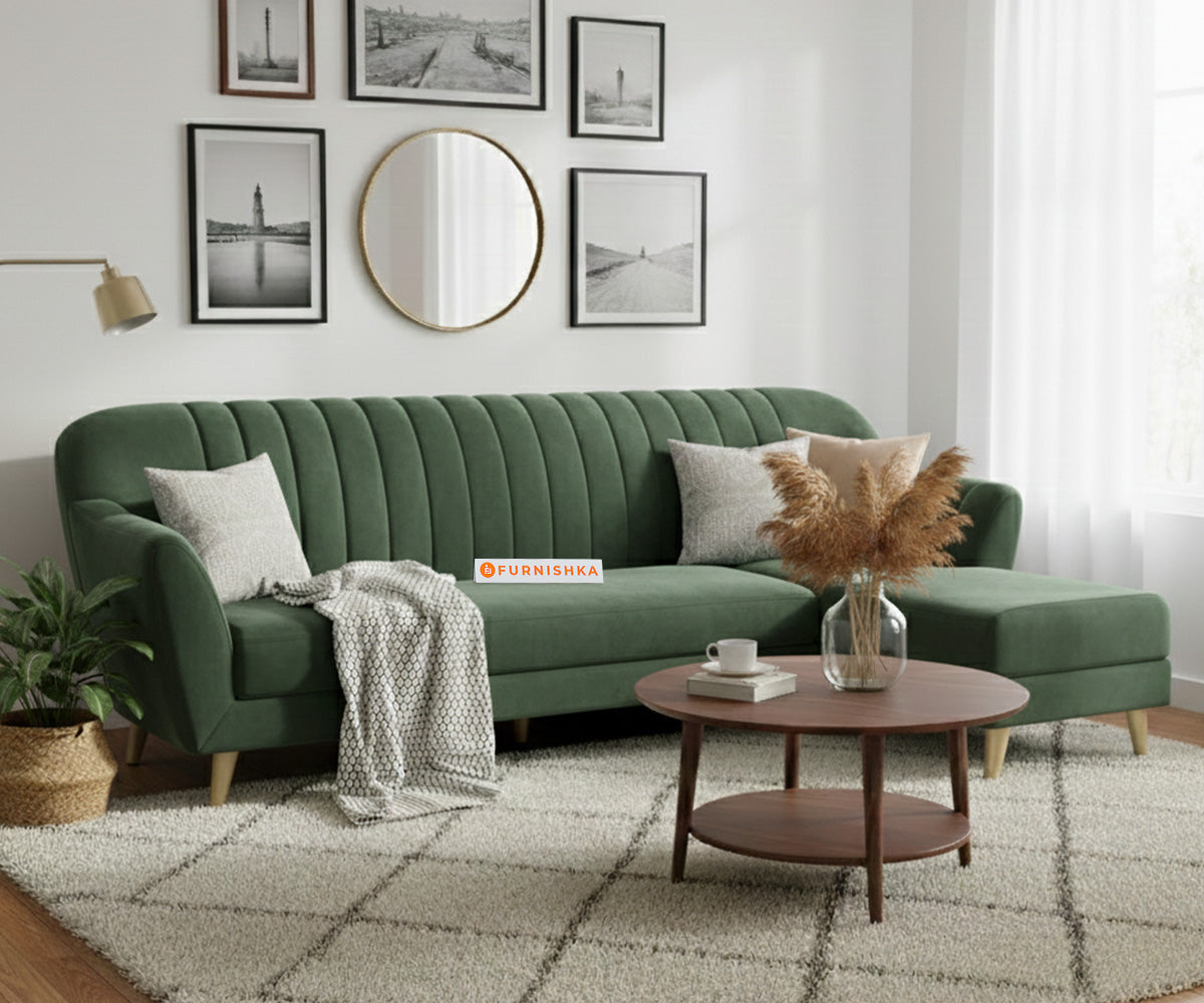 Marco Sectional Sofa 2+L RHS - Pine Green - Furnishka 