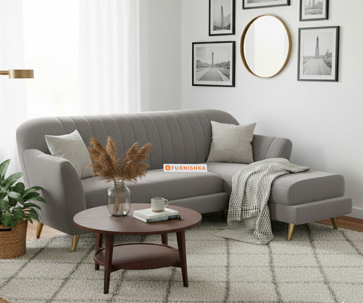 Marco Sectional Sofa 2+L RHS - Trout Grey - Furnishka 