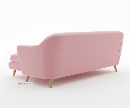 Marco Sectional Sofa 3+L LHS - Flamingo Pink - Furnishka 