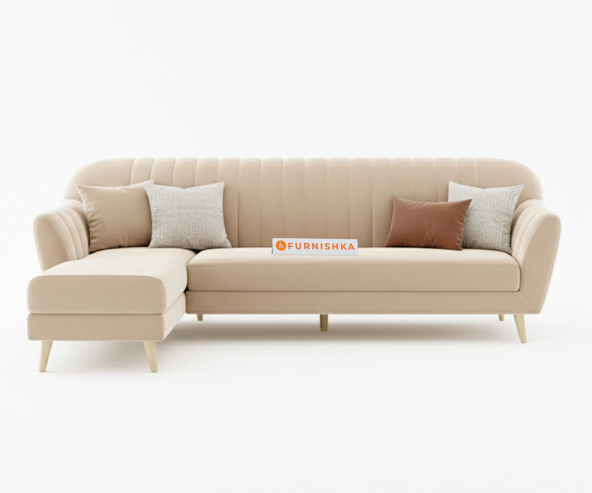 Marco Sectional Sofa 3+L LHS -Light Beige - Furnishka 