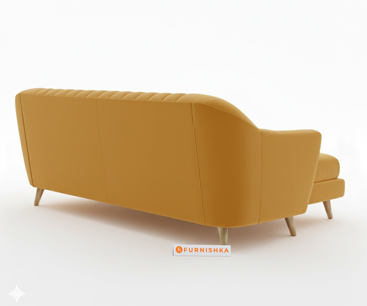 Marco Sectional Sofa 3+L LHS Mustard Yellow - Furnishka 