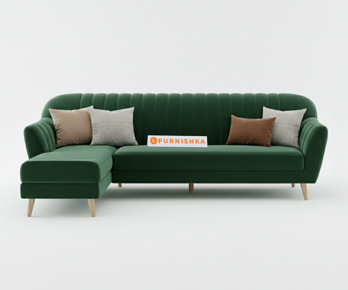 Marco Sectional Sofa 3+L LHS - Pine Green - Furnishka 