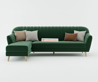 Marco Sectional Sofa 3+L LHS - Pine Green - Furnishka 