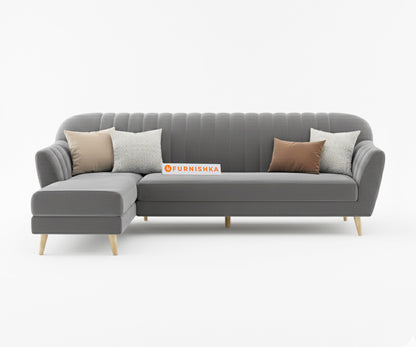 Marco Sectional Sofa 3+L LHS - Trout Grey - Furnishka 
