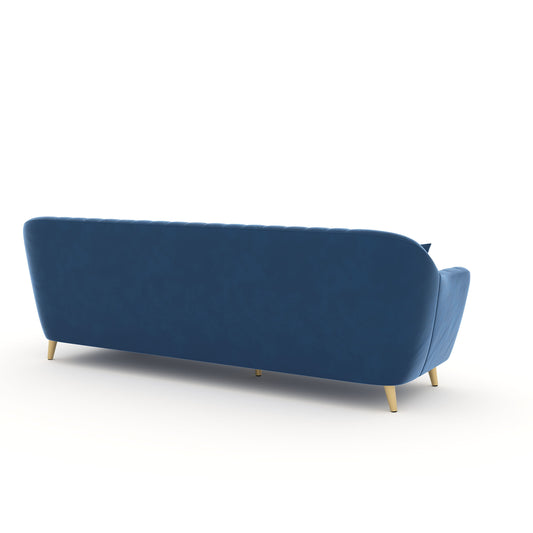Marco Sectional Sofa 3+L RHS - Blue - Furnishka 