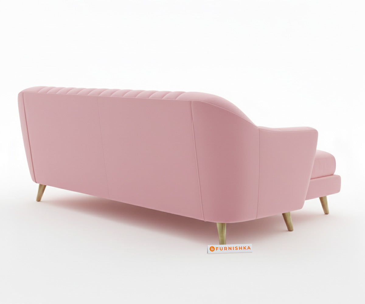 Marco Sectional Sofa 3+L RHS - Flamingo Pink - Furnishka 