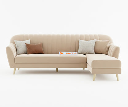 Marco Sectional Sofa 3+L RHS Light Beige - Furnishka 