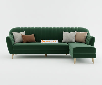 Marco Sectional Sofa 3+L RHS - Pine Green - Furnishka 