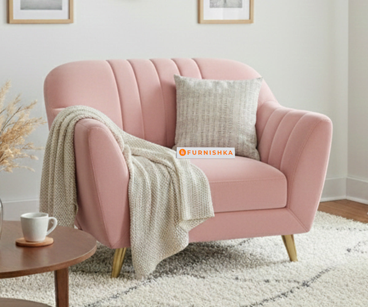 Marco Sofa 1 Seater - Flamingo Pink - Furnishka 