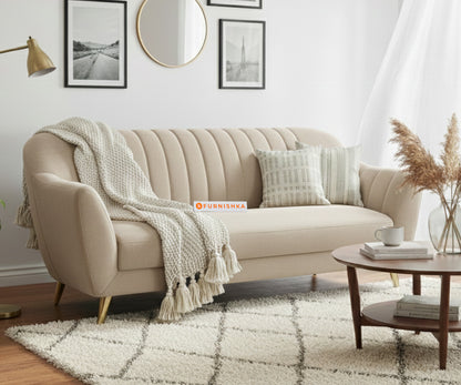 Marco Sofa 3 Seater Light Beige - Furnishka 