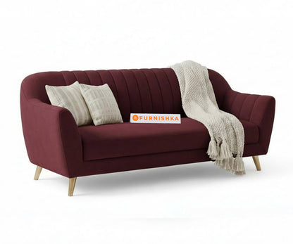 Marco Sofa 3 Seater - Red Wine - Furnishka 