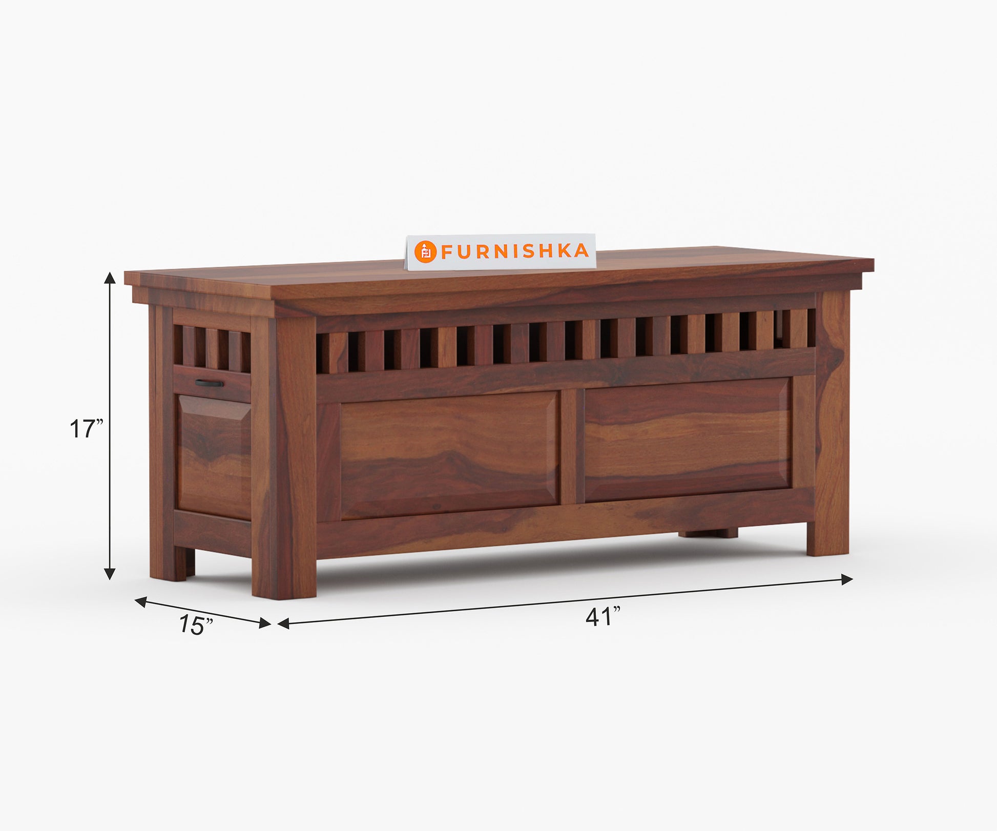 Mariano Sheesham Wood Trunk Box - Furnishka 