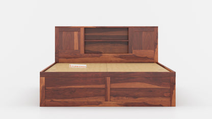 Marida Box Bed in Sheesham - King Size - Furnishka 