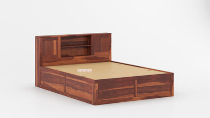 Marida Box Bed in Sheesham - King Size - Furnishka 
