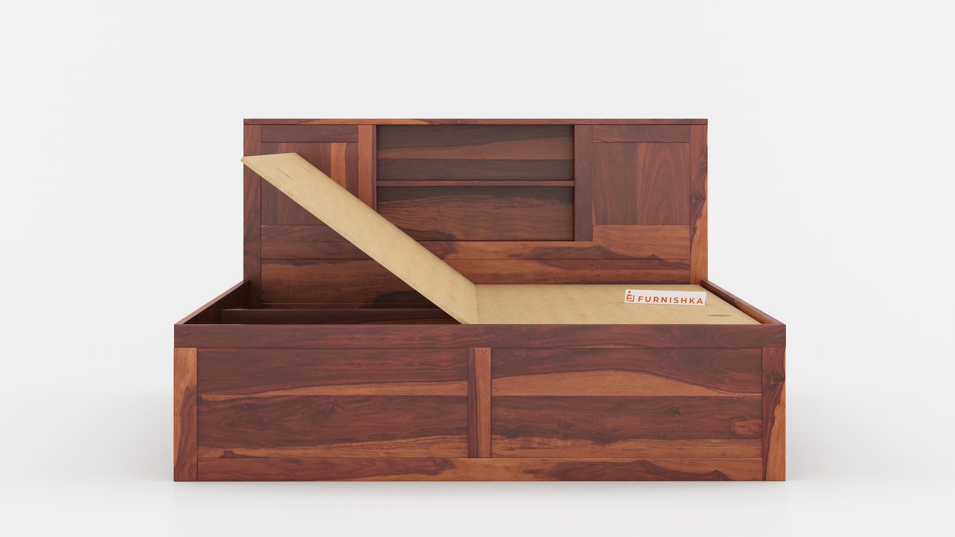 Marida Box Bed in Sheesham - King Size - Furnishka 