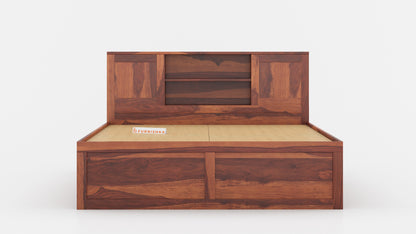 Marida Drawer Bed in Sheesham - King Size - Furnishka 
