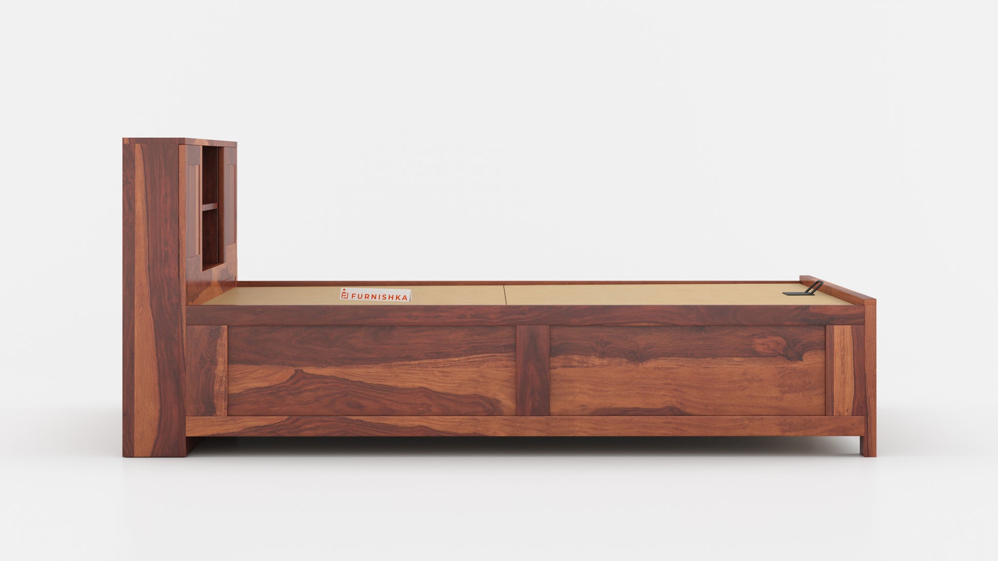 Marida Hydraulic Bed in Sheesham - King Size - Furnishka 