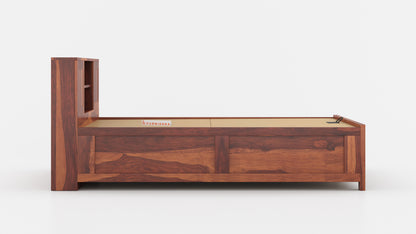 Marida Hydraulic Bed in Sheesham - King Size - Furnishka 