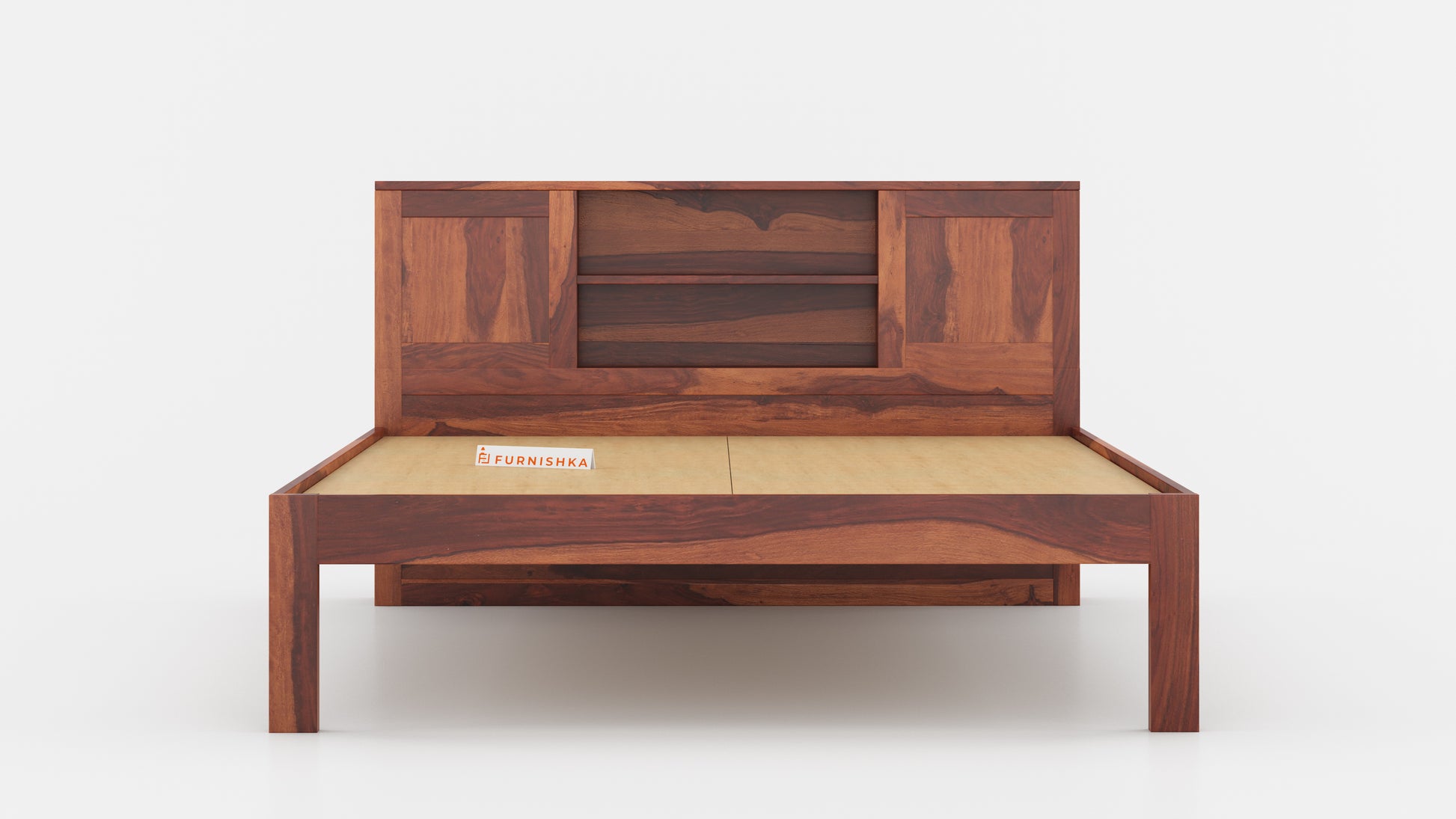 Marida Non Storage in Sheesham - Queen Size - Furnishka 