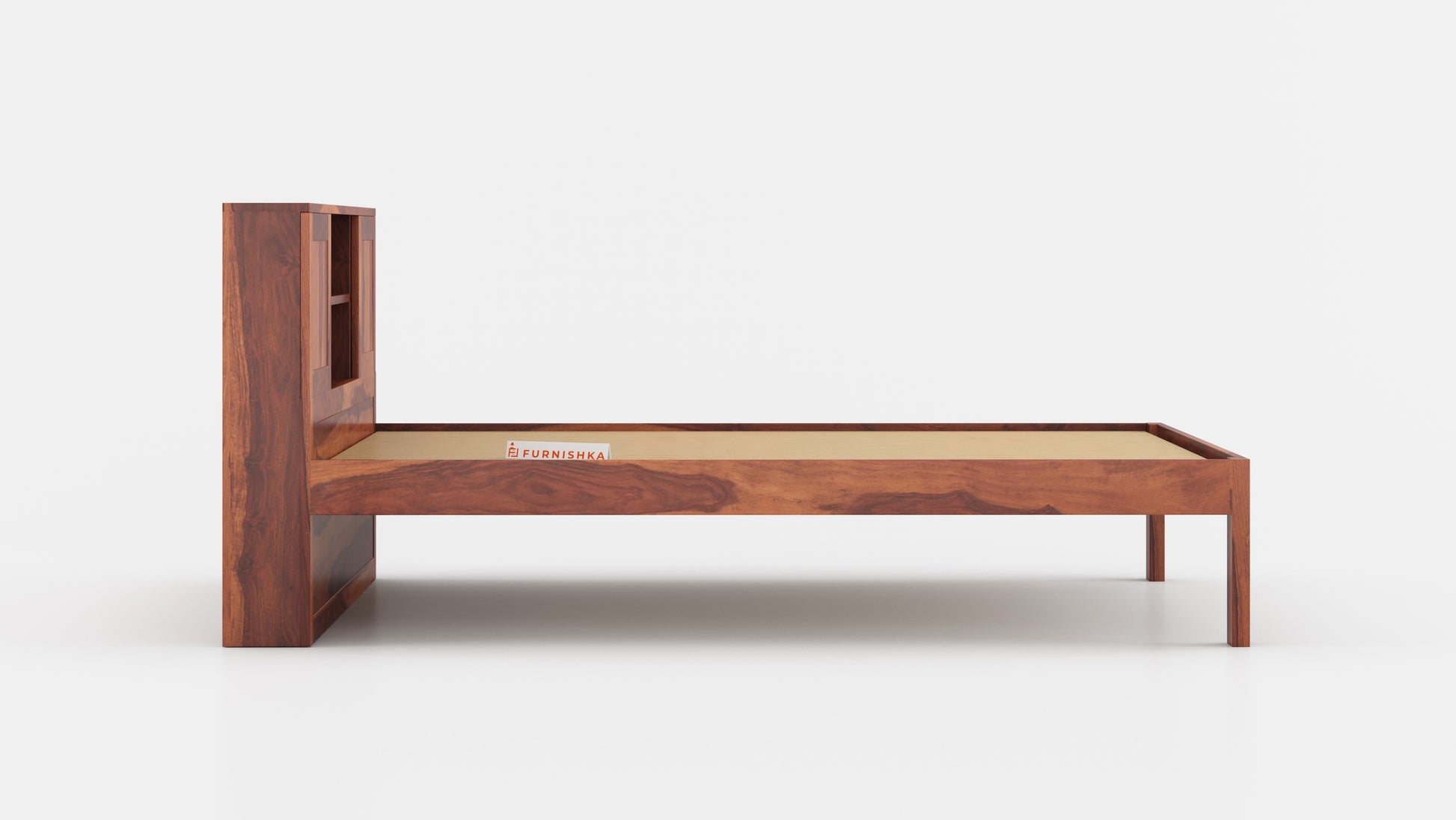 Marida Non Storage in Sheesham - Queen Size - Furnishka 