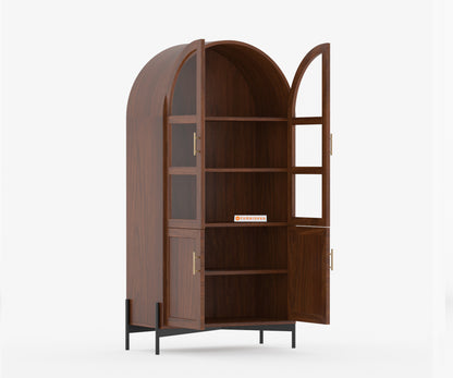 Martin Acacia Wood Four Door Book Shelf - Furnishka 