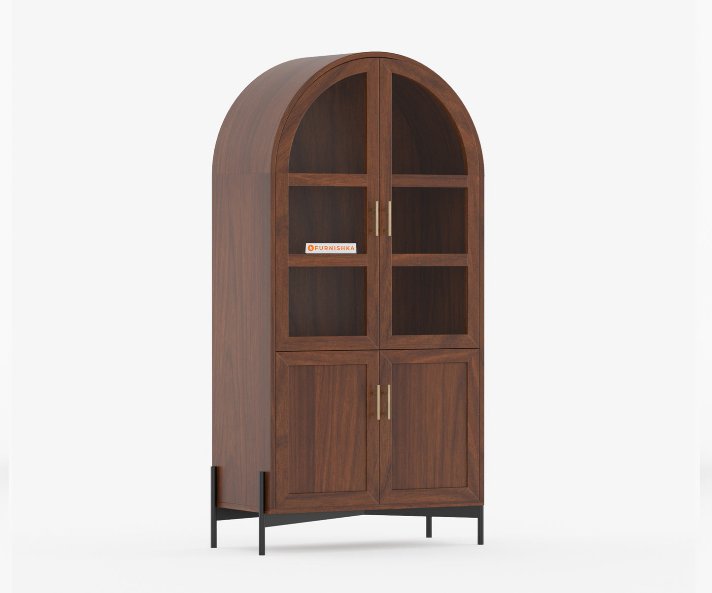 Martin Acacia Wood Four Door Book Shelf - Furnishka 