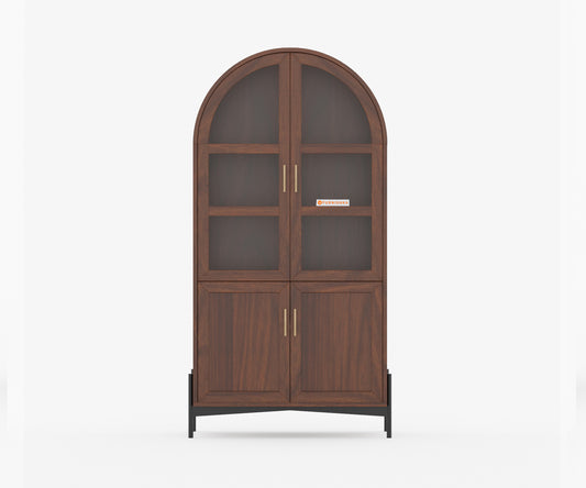 Martin Acacia Wood Four Door Book Shelf