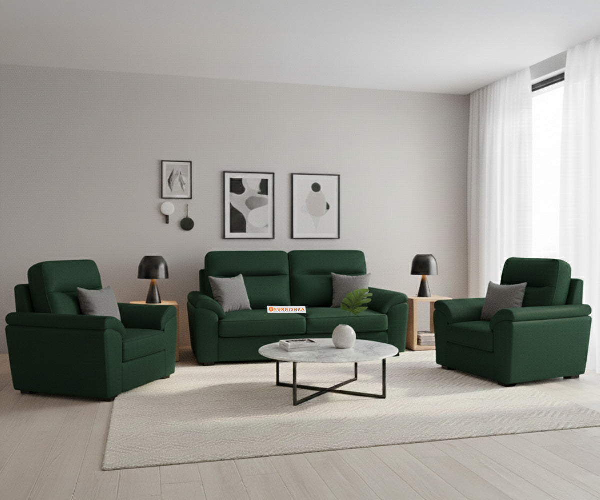 Martino 3+1+1 Seater Sofa Set Pine Green - Furnishka 